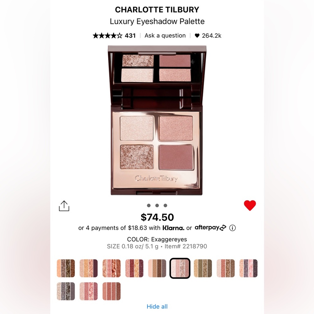 Charlotte Tilbury Luxury Eyeshadow Palette